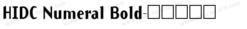 HIDC Numeral Bold字体转换